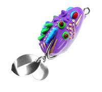 PVC Frog Lure for Blackfish Fishing with Double Hooks and 3.5cm Lake Crankbait Soft Bait