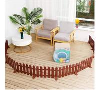 PVC Garden Picket Fencing - Indoor/Outdoor Animal Barrier Edging, 4-Pack Protective Partition for Yard, Lawn, Living Room, Bedroom