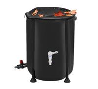 Rain Catcher Barrel, 200L Rain Water Collector, Portable Weather Proof Sturdy Water Tank, Rain Container with Filter Spigot Overflow Kit, PVC Garden Rain Barrels for Watering Car Washing Gardening