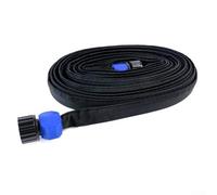 PVC Garden Soaker Hose Flat Water Seepage Pipe Drip Irrigation System for Flower Beds Landscaping Plants Greenhouse Lawn Watering with Multiple Length Options 25-100 ft Black (75FT)