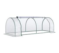 PVC Greenhouse Tunnel Steel Frame Transparent 250x100x80cm