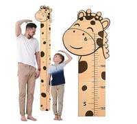 PVC Growth Chart - Wall Mounted Height Record Ruler, Cartoon Animal Design Scale, Decorative Measuring Tool, Growths Tracker, Educational Walls Décor | for Kids Bedroom Nursery Playroom Baby