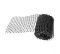 PVC Gutter Guards Mesh Roll with Clips, Anti-Clogging and Debris Filter Netting for Downpipe Protection, Cut-to-Size Drainage Cover for Residential and Commercial Use, Black, 15cm x 6m(18cm*8m)