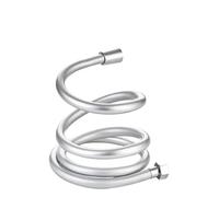 PVC Handheld Shower Head Hose Universal Flexible Anti Winding Explosion-Proof Water Tube Bathroom Faucet Hose Extension Pipe(PVC White-2m)