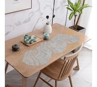 PVC Hollow Table Runner, PVC Table Mats Placemat , Waterproof Table Runner for Kitchen Wedding Dining Room Party Decor (92CM X 33CM)
