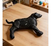 PVC Inflatable Dog Mannequin for Clothing Display Lightweight Portable Dog Model with Bendable Legs for Retail Displays (Black)