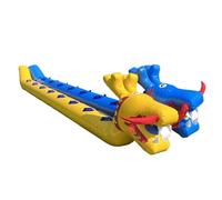 PVC Inflatable Dragon Boat for Team Building Games, 2pcs Office Activity Set with Air Pump, Leadership Training Tool for Corporate Group Activities