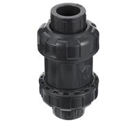 PVC Inline Check Valve One Way Non Return for Water Pipes 10x5x5cm | Plastic Body, Rubber Flap, Pagoda-Shaped Card Slot Port, Stops Backflow in Fluid Systems