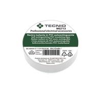 TECNID PVC Insulation Tape 0.12 mm Thickness 15 mm x 10 m White VDE Certified Waterproof Heat Resistant Self Adhesive Perfect for repairing bonding electrical work