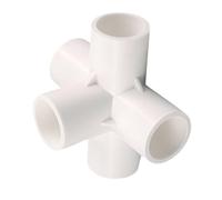 PVC Irrigation Pipe Fittings 3D Tee Cross Quintuple Connector for Agricultural Water System Project Five-Connections 20mm