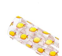 PVC Jelly Roll Printed Jelly Sheets PVC Lemon, Watermelon, Pineapple Translucent Shiny Vinyl for Bag Decor Garment DIY Hair Accessories for DIY Crafts(Color-3,Half Yard 50 x120cm)