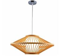 PVC Lamp Shade Creative Geometric Chinese Style Hanging Lamp Bedroom Interior Pendant Light Shade Bamboo Suspension Lamp for Farmhouse Kitchen Living Room Crafts Lampshade