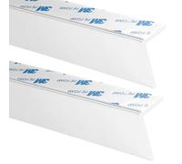 PVC Light Gap Blockers L Channel, Strong Adhesiveness Blocking Strips for Roller Blinds/Roman Blinds, Customized Size Blackout Window, 2 Pcs(2 pcs White,142cm)