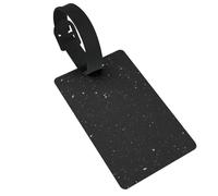 PVC Luggage Tags for Suitcases TSA Approved, Black Glitter Suitcase Tags Identifiers, Id Name Tags for Backpacks, Personalizable Bag Tag for Travel, Kids, Gym & Airports, Id Labels for Women Men