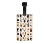PVC Luggage Tags for Suitcases TSA Approved, I Love French Bulldog Luggage Identifiers for Travel Bags Unique Compact Lightweight Baggage Tag for Backpacks, Id Tag Baggage Tags for Air Travel