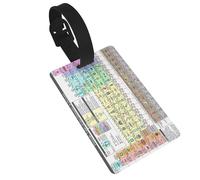PVC Luggage Tags for Suitcases TSA Approved, Periodic Table Elements Suitcase Tags Identifiers, Id Name Tags for Backpacks, Personalizable Bag Tag for Travel Kid Gym Airports, Id Labels for Women Men