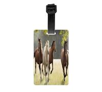 PVC Luggage Tags for Suitcases TSA Approved, Various Kinds Horses Luggage Identifiers for Travel Bags Unique Compact Lightweight Baggage Tag for Backpacks, Id Tag Baggage Tags for Air Travel