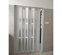 PVC Magnetic Accordion Folding Door, Adjustable Interior Screen for Pantry Kitchen Bathroom, Temporary Room Divider