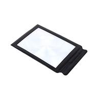 PVC Magnifying Glass, Large 3X Magnifier Sheet with Black L Frame, A4 Size 30.5 X 19.5 Cm for Reading Books, Scanning Maps, and More, Magnifiers