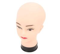 PVC Mannequin Head Bald Head Model with Universal Stand Interface for Wig Making and Beauty Display