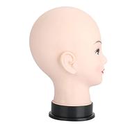 PVC Mannequin Head for Makeup Display, Wig and Hat Stand, Cosmetology Training Mannequin Head with Stable Base, Fit for Salon, Beauty School and Retail Use