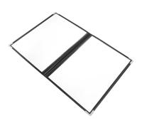 PVC Menu Cover Binder for Inserts, Rounded Corners | Loose-leaf Ring Folder, Page Viewing, Simple Contemporary Look, for Poetry Works and Table Tent Inserts
