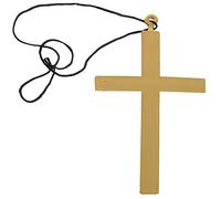 PVC Monks Cross Gold with Black Cord