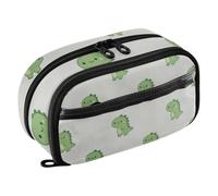 PVC Multi-Purpose Pencil pouching Cute Cartoon Green Dinosaur Pencil Case | Expandable,for Teen and Adult Girls,bolsa para utiles
