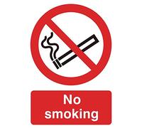 PVC No Smoking Symbol Sign - Smoking Prohibition Sign to Warn/Notify Visitors or Clients W391