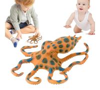 PVC Octopus Figurine - 11.5x9.8x3.7 cm Animal Model, Durable Educational Toy, Realistic Marine Creature | Collectible Octopus Figure for Children Learning Marine Biology Classroom Party Decor