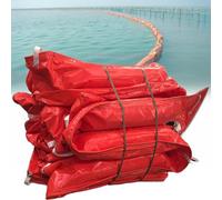 PVC Oil Fence, PVC Float-Type Oil Containment Boom,Water Surface Garbage Floating Barrier with Multiple Independent Airbags, Portable Containment,River Lake Protect The Water(0.6 * 20M)