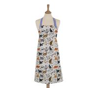 PVC/Oilcloth Apron Ulster Weavers Feline Friends 100% Cotton Grey