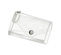 PVC Organizer with Three-Fold Layout, Stars | Clasp Closure, Compact Holder for Credentials, Access Cards and Daily Travel