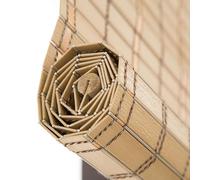 PVC Outdoor Bamboo Roller Blinds Waterproof Blackout Shades for Patio & Home Roll-Up Roman Shades in Various Sizes (60-150cm) - Perfect for Sun Protection and Privacy