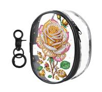 PVC Partial Special Shaped Beautiful Pattern Rhinestone Mosiac Zipper Handbag 5D Transparent Diamond Handmade Wallet Female Makeup Bag