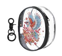 PVC Partial Special Shaped Beautiful Pattern Rhinestone Mosiac Zipper Handbag 5D Transparent Diamond Handmade Wallet Female Makeup Bag