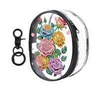 PVC Partial Special Shaped Beautiful Pattern Rhinestone Mosiac Zipper Handbag 5D Transparent Diamond Handmade Wallet Female Makeup Bag