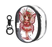 PVC Partial Special Shaped Beautiful Pattern Rhinestone Mosiac Zipper Handbag 5D Transparent Diamond Handmade Wallet Female Makeup Bag