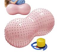 PVC Peanût Massage Ball - 45x90cm Laćrosse Ball, Groundnut Shape Equipment Massager | Inflatable Peanût Ɓall with Air Pump, Core Training, Yoga, Pilates, Gym & Sensory Exercise for Adults & Kids