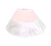 PVC Pet Elizabeth Circle Cat Healing Recovery Protective Collar, Anti Bite Anti Scratch Head Cover with Hook and Loop Closure for Dogs and Cats Post Surgery Wound Care (L)