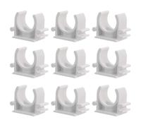 PVC Pipe Clamp U Shaped White Holder for Tubing and Hose | Lightweight PVC Band, Fixes and Protects Pipelines, for Cable Management, Ground Use