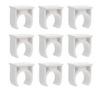 PVC Pipe Clamp U Shaped White Holder for Tubing Lines | Fast Install, Rust Free PVC Build, for Electricians and Maintenance Workers, Fixed Ground Use