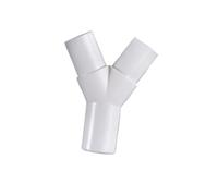 PVC Pipe Couplings 16mm / 20mm 1Pcs PVC Plastic Y Type Tee Water Pipe Drip Box Joint for Sewers(20mm)