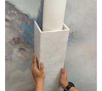 PVC Pipe Covers for Bathroom - 100cm x 14cm x 14cm - Adjustable Trunking Enclosure for Unsightly Pipes - Easy to Cut to Fit - Neat & Stylish Solution for Pipe Hiding