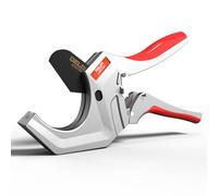 PVC Pipe Cutter, 2-1/2" (63mm) Pipe Cutter with SK5 Blade, Aluminum Alloy Heavy-Duty Ratcheting Pipe Cutter Tool for PVC Pipe, PPR, PEX, Plastic Hoses & Plumbing Pipes