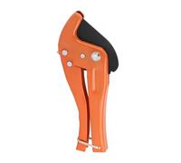 PVC Pipe Cutter, 42mm Heavy Duty Ratchet Pipe Cutters, Plastic Pipes Cutter with Ergonomic Handles & Safety Lock Diameter Cutting Capacity for PVC PEX PPR Plastic Pipes & Rubber Hoses
