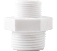 PVC Pipe Fitting， 1/2"~1" PVC Male Thread Equal Path/Reducer Straight Connector Garden Irrigation Water Pipe Connectors 1PC White