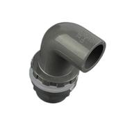 PVC Pipe Fitting, Pipe Fitting Connector,1pc Inner Dia 20/25/32/40/50/75mm PVC 90 Degree Elbow Connectors Fish Tank Water Pipe PVC Joint Aquarium Water Inlet Water Tank Elbow(Grey,Inner Dia 32mm)