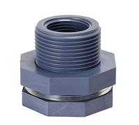 PVC Pipe Fittings,2pcs Water Tank Connector Seal, for Aquariums Soild Rain Barrel PVC Plastic Hose Universal 3/4 Inch Garden Spigot Female Thread