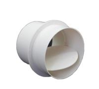 PVC Pipe Non-Return Valve for Kitchen Bathroom Ventilation Ducting White | This plastic non-return valve stops backflow and keeps unwanted smells from returning to your kitchen or bathroom.